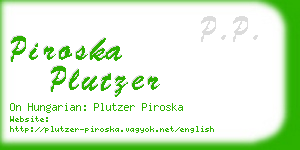 piroska plutzer business card